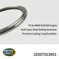 HEMILA Suku Cadang Kendaraan 18307553601 Gasket Antarmuka Turbocharger Gasket Penyegel Turbo untuk BMW (E90/E93/E88/F35/F18)
