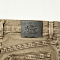 Étiquettes personnalisées en cuir PU écologique avec logo, pressées à chaud, pour jeans et vêtements, à coudre, fabricant OEM