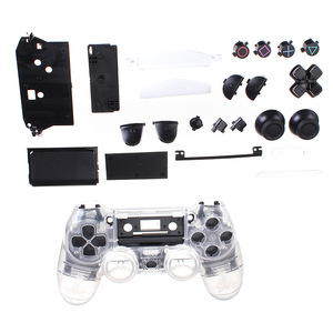 Playstation Crystal Controller Replacement Shell <b>Kit</b> For PS4 PS5 Transparent Plastic <b>DIY</b> Repair Parts With Buttons And Screws - Product Image 1