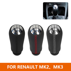 หัวเกียร์รถยนต์หุ้มหนัง 5 สปีด สำหรับเรโนลต์ Mk2 Mk3 ดีไซน์ตามหลักสรีรศาสตร์ - Product Image 3
