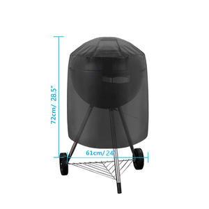 Housse de barbecue 210D argentée imperméable pour jardin, anti-poussière pour mobilier d'extérieur, en tissu, sacs à charbon de bois, bâtonnets - Product Image 5