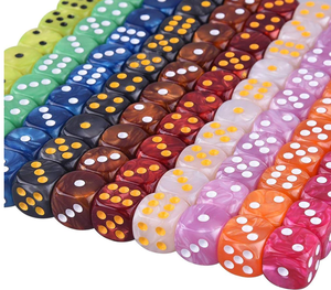 לוח משחק צבעוני מותאם אישית שרף פלסטיק d6 קוביות אקרילית בפינה 16 מ "מ קוביה אקרילית - Product Image 6