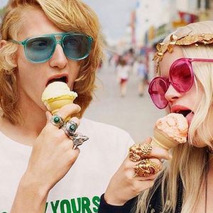 Gafas de Sol Retro de Moda 2022 para Hombre y Mujer, Gafas de Sol de Piloto con Marco Grande Verde y Colores Pastel - Product Image 2