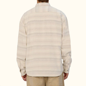 Vendita Calda Camicie a Righe da Uomo all'Ingrosso Manica Lunga Collo Alto Stile Casual Confortevole <span class=keywords><strong>Camicia</strong></span> <span class=keywords><strong>Online</strong></span> - Product Image 3