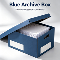 Caja de Almacenamiento de Papel Plegable de Gran Capacidad para Documentos de Oficina, Caja de Archivo con Tapa