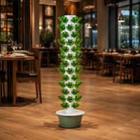 Système de jardinage vertical hydroponique, tour pour 52 plantes, 13 niveaux, avec pompe submersible et minuterie pour légumes et herbes