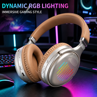 Audífonos P9M Plegables Over-Ear, 5.3 Estéreo, Efectos de Luz RGB, para Juegos y DJ, Cancelación Activa de Ruido, Sonido Hi-Fi, Micrófono Integrado