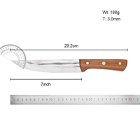 Ensemble de couteaux de chef et de boucher en acier inoxydable forgé, écologiques, personnalisés, de haute qualité, 2 pièces, manche en bois original, couteau de cuisine pour la viande