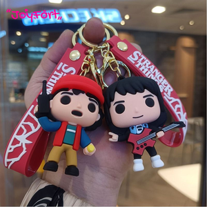 Llavero <span class=keywords><strong>de</strong></span> PVC <span class=keywords><strong>de</strong></span> Stranger <span class=keywords><strong>Things</strong></span>, diseño <span class=keywords><strong>de</strong></span> pareja polvorienta, para coche o bolso, venta al por mayor, para mayores <span class=keywords><strong>de</strong></span> 14 años - Product Image 2