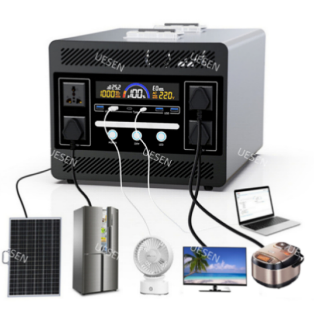 2000W Outdoor Solar Energy System with Fast Charging 1036wh Lithium Ion Battery New Portable Power Station