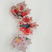 Porte-stylo en acrylique personnalisé en forme de feuille d'érable, rempli de liquide, presse-papiers en résine flottante, souvenir de bureau, cadeau promotionnel