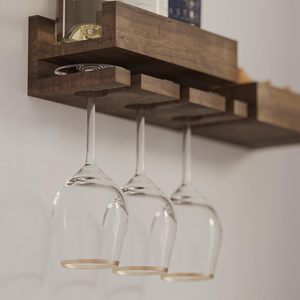Portabottiglie per vino galleggiante in legno, - Product Image 2