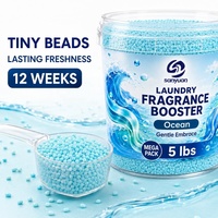 Perles de lessive 5 livres, seau grande capacité, formule 3+3 parfums, assainisseur de tissus, fabricant OEM ODM, marque privée, perles parfumées