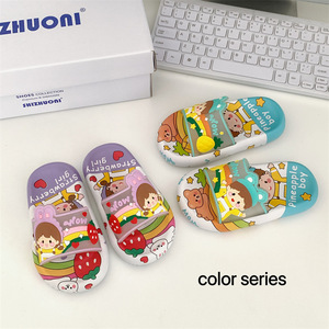 Nouvelles tongs d'été pour enfants, garçons et filles, semelle en PVC souple, pantoufles d'intérieur antidérapantes - Product Image 3