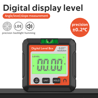 Niveau numérique, jauge d'angle, rapporteur électronique, inclinomètre avec écran LCD magnétique, boîte de niveau de précision