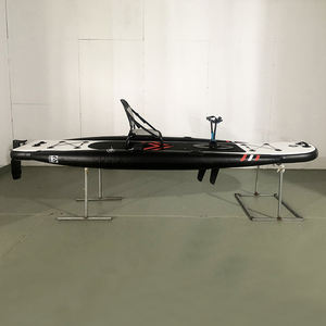 Planche de surf 1 personne Aqua Race Pédale Flottante Gonflable Cycle avec Entraînement à Pédale Jeux d'Eau SUP Kayak Pédale Gonflable Noir - Product Image 4