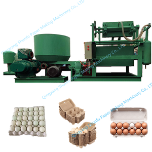 Energy Saving Egg Tray Production Line, Small Capacity Rotary Type Egg Box Making Machine