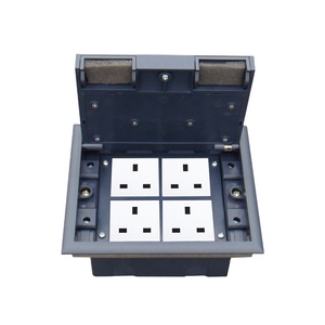 Systèmes de boîtes électriques <span class=keywords><strong>pour</strong></span> <span class=keywords><strong>plancher</strong></span> surélevé, <span class=keywords><strong>prise</strong></span> de courant encastrée au sol 30A 4 prises multifonctionnelles économiques et dissimulées <span class=keywords><strong>pour</strong></span> bureaux et bâtiments IEC - Product Image 1