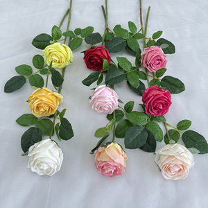 ดอกกุหลาบประดิษฐ์ Meiyu Craft Flowers ดอกกุหลาบผ้าไหมแบบเดี่ยว สไตล์ฝรั่งเศส สำหรับตกแต่งงานแต่งงาน ตกแต่งบ้าน และเป็นอุปกรณ์ประกอบฉาก - Product Image 3