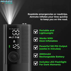 SeeMore مضخة هواء لاسلكية قابلة للحمل لضغط الهواء بمضخة كروية 4000 مللي أمبير في الساعة 2.5 بار لإطار السيارة - Product Image 6
