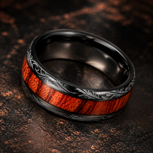 Anillo Vintage Fénix de Acero Inoxidable con Diseño de Madera JLM al por Mayor para Hombres y Mujeres, Joyería Mítica - Product Image 4