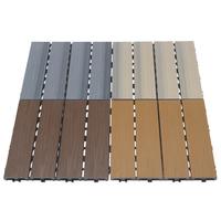 Azulejos de suelo entrelazados WPC de 12 "X 12", coextrusión con tapa de madera de plástico, azulejo DIY de cubierta, azulejos de Patio usados para jardín al aire libre WPC