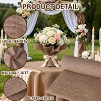 Rouleau de toile de jute naturelle en sergé pour décoration de fête, contrôle des mauvaises herbes, protection contre la gelée et filet d'ombrage