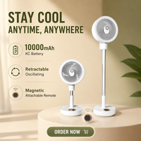 Ventilateur sur pied portable pour chambre à coucher, avec télécommande, pour la circulation de l'air au sol