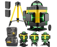 Niveau laser croisé 4D 360 ° à 16 lignes Kit trépied laser croisé 4D 360 ° à 16 lignes en métal