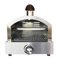 Four à pizza au gaz de table en acier inoxydable 304, portable, pour le camping en plein air, barbecue avec allumage électronique et thermomètre