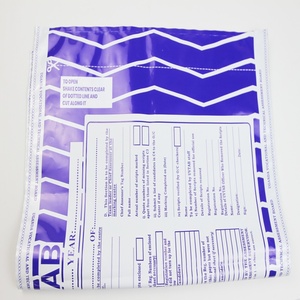 Sac opaque violet personnalisé avec bande blanche pour la protection sécurisée des scripts d'examen et des documents - Product Image 3