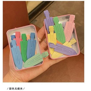 Pinza para el pelo sin costuras con diseño avanzado de colores, estilo INS, para flequillo, pinza de pico de pato, accesorio para el cabello lateral - Product Image 2