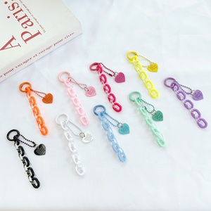 New Arrival Popular Heart Shape Plastic Key Chain Custom Personalized Accessories Keychain Wallet