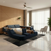 Neues Design Modernes Schlafzimmer Smart-Bett mit Stauraum Lederbett Multifunktions-Massagebett Tatami-Bett Möbel mit USB-Ladeanschluss und Lautsprecher
