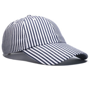 कस्टम 6 पैनल धारीदार असंरचित महिलाओं बेसबॉल टोपी टोपी - Product Image 5