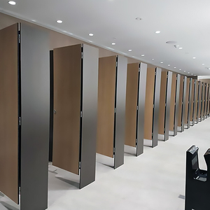 Puestos de baño de panel fenólico modular a buenos precios Particiones de baño Divisores de ducha Cubículos de inodoro HPL <span class=keywords><strong>para</strong></span> edificios - Product Image 5