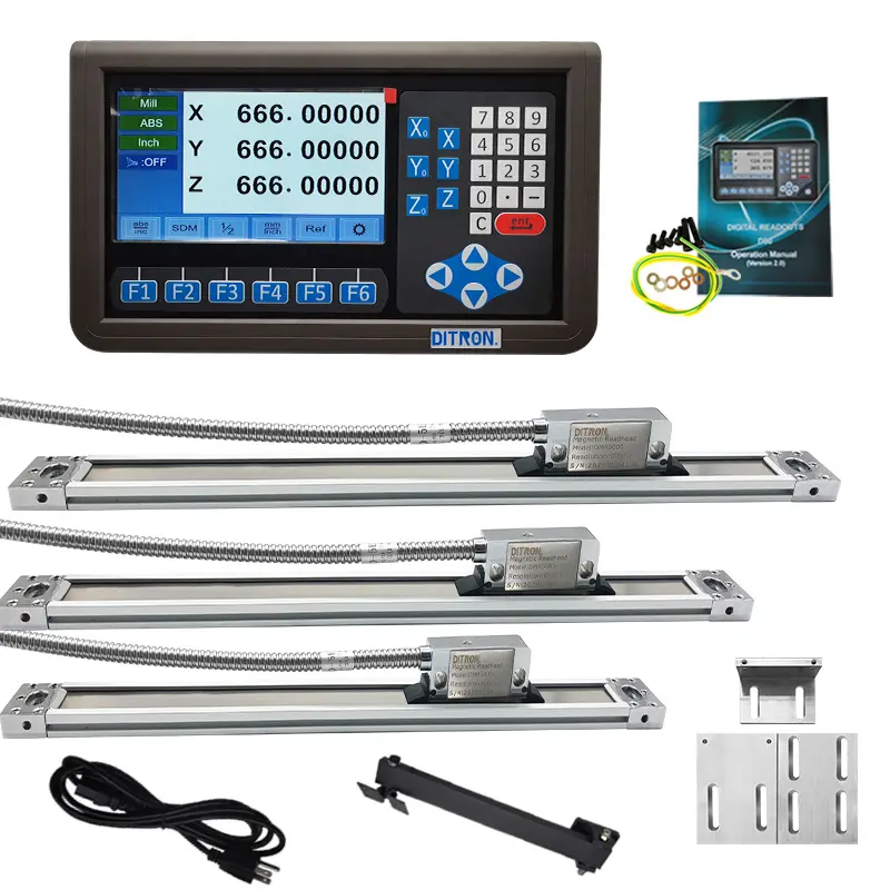 DROメタルシェル2軸/3軸/4axisDigital Readout Kit with Sino Magnetic Scale/Magnetic Scale Encoder for Milling/Lathe Machine
