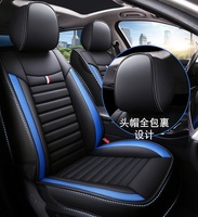 Housses de siège de voiture universelles en cuir de luxe, ensemble complet respirant toutes saisons, 5 pièces avec coussins pour camions et SUV