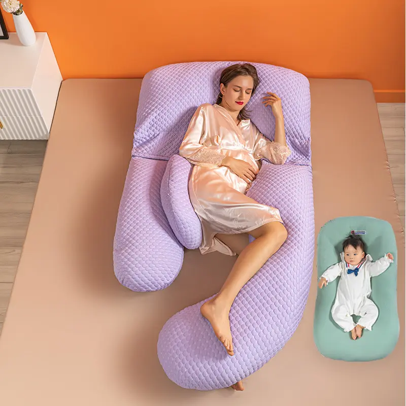 Verstelbare Full Body Buik Ondersteuning Moederschap Zwangerschap Kussen Borstvoeding Kussen Baby Nest Lounger Voor Pasgeboren