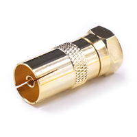 F macho a TV hembra conector de cable coaxial RF conector de bloque de terminales para antena de TV STB