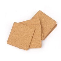Fabricant rond carré vierge en bois sous-verres Posavasos Corcho sous-verres à sublimation liège épais pour boissons