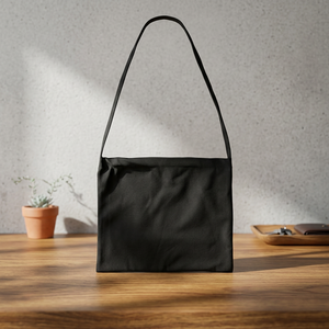 Sac messager en toile 100% naturelle, sac à bandoulière en toile avec impression de votre logo personnalisé, sac pour les courses quotidiennes - Product Image 3