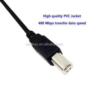 สายเคเบิลเครื่องพิมพ์ LUNGKAY แบบกำหนดเอง USB 2.0 ชนิด A ตัวผู้ ต่อ B ตัวผู้ สำหรับถ่ายโอนข้อมูลและชาร์จไฟอย่างเสถียร ใช้ได้กับเครื่องพิมพ์ สแกนเนอร์ และเครื่องพิมพ์อิงค์เจ็ท - Product Image 3
