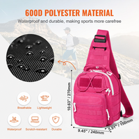 Sac à bandoulière tactique modulaire AYPPRO personnalisé pour la randonnée, sac de poitrine de trekking, sac à bandoulière extérieur avec système MOLLE, OEM ODM Logo