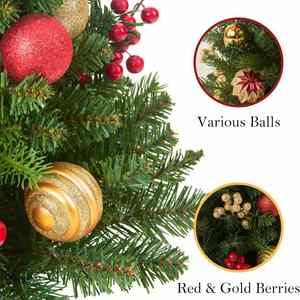 Sapin de Noël Artificiel de Haute Qualité en PVC avec Base à Insérer dans le Sol, Mini Arbre de Table à Aiguilles de Pin, Petite Décoration de Jardin Extérieur - Product Image 4