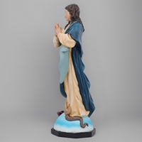 Vente en gros d'usine Statues religieuses catholiques en résine Décoration d'église Cadeaux Boutique Vierge Marie de Fatima Immaculée Conception