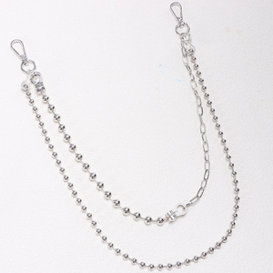 Western Hip Hop Metal Waist <b>Chain</b> Double Layer Ball Beaded Zinc Alloy Casual Streetwear <b>Jeans</b> Accessory - Product Image 3