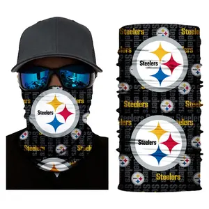 100% Polyester Voetbalteam Nfl Sjaals Groothandel Nek Gaiter Bandana 'S Stock Custom Tube Bandana 'S