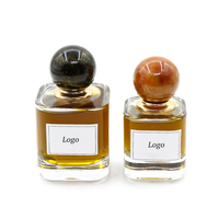 Logo personnalisé 30ml 50ml 100ml bouchon de luxe vide en pierre d'agate bouteille en verre de parfum unique avec couvercle de parfum en marbre coloré