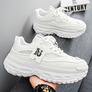 Zapatos de malla transpirables al por mayor del fabricante, mocasines casuales para hombre con suela gruesa que aumenta la altura, tendencia de moda, suaves - Product Image 5